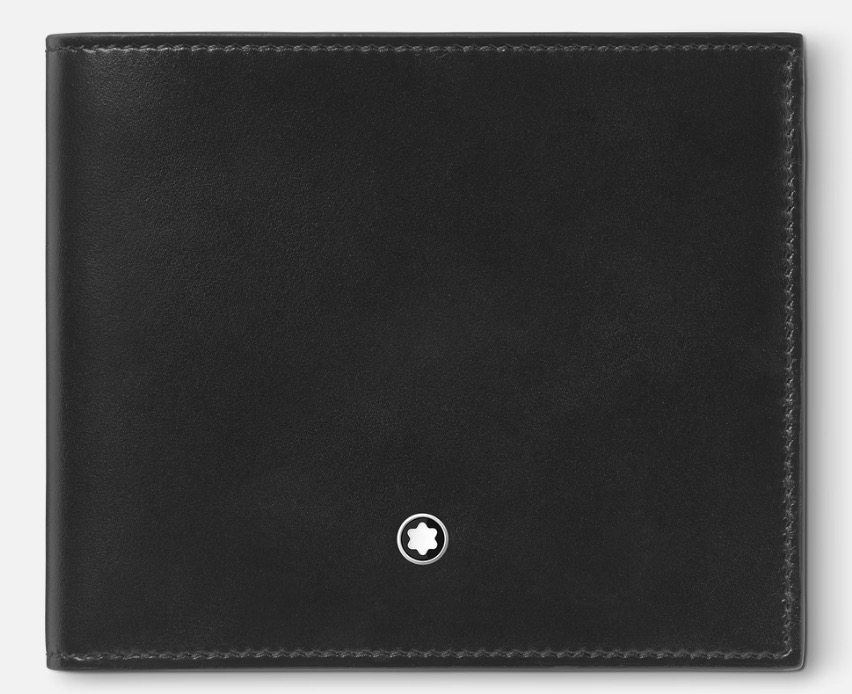 New MontBlanc Meisterstück wallet 8cc Black Leather Wallet